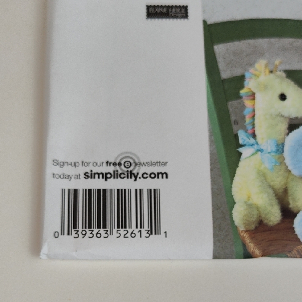 Simplicity 2613 Plush Toy Animal Sewing Pattern - Picture 2 of 4
